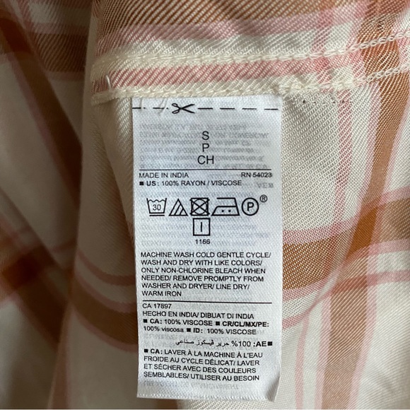 Old Navy Plaid Popover Shirt Dress women’s size S - Picture 5 of 11